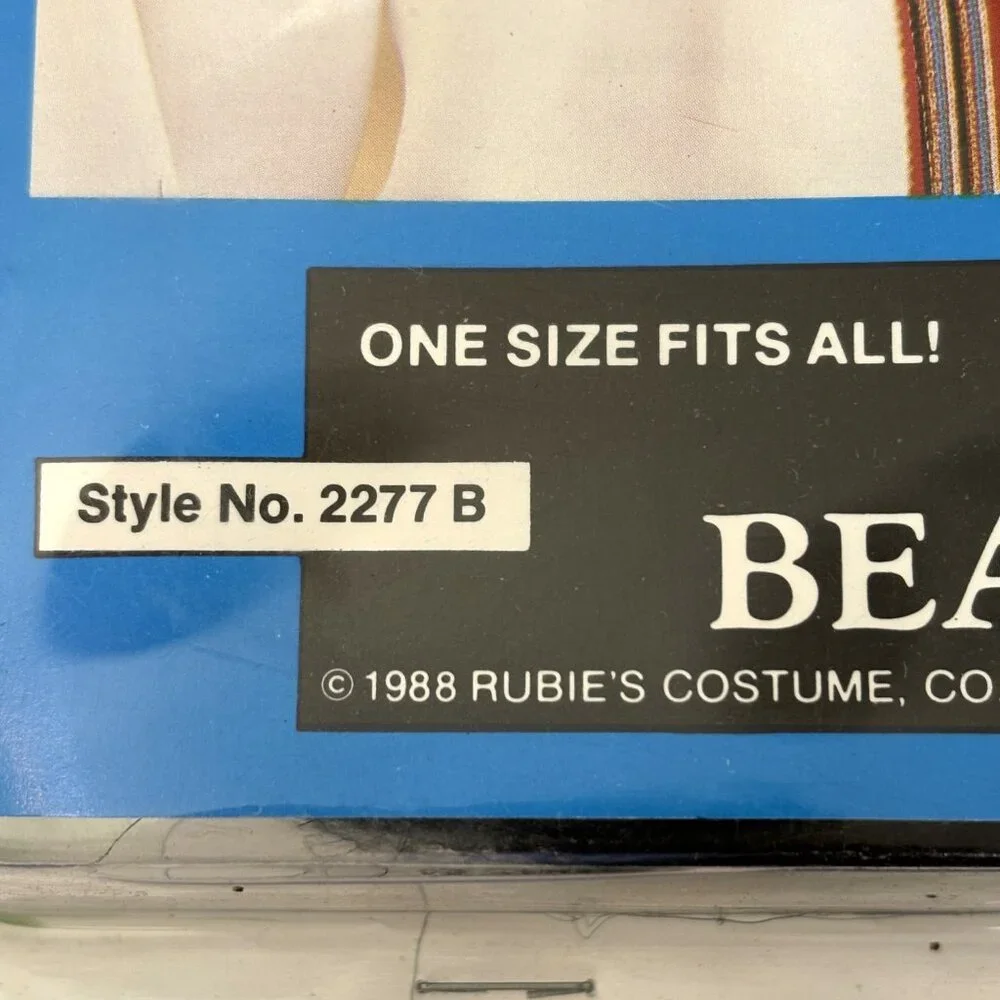 Rubie's Men's biblical Black Wig Beard with mustache Set  Christmas Play NOS NWT